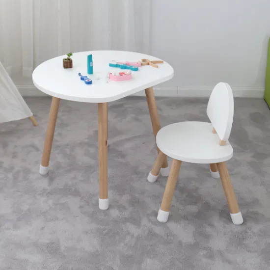 Прекрасный комплект мебели для детей дошкольного возраста, детский учебный стол и стул из цельного дерева