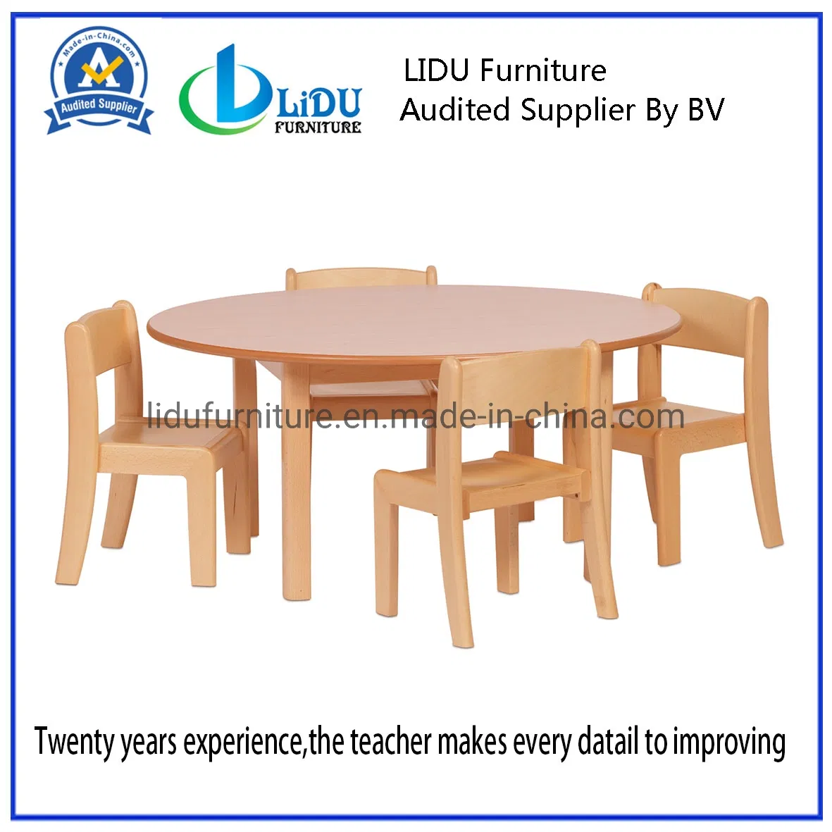 Деревянный детский учебный стол и стул, набор дошкольного стола и стула